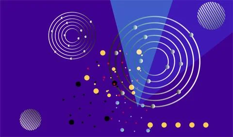 Abstract blue gradient geometric elements ,circles and lines design for web.. Stock Illustration