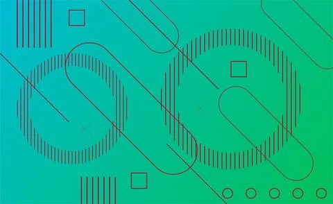 Abstract blue gradient geometric elements ,circles and lines design for web.. 库存插图