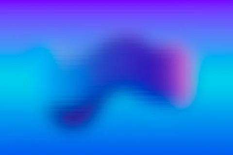 Abstract Blue Gradient Glass Wave Background with Neon Light and Fractal Texture Stock Illustration