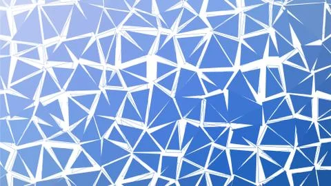Abstract blue gradient lowploly of many triangles background for use in desig Stock Illustration