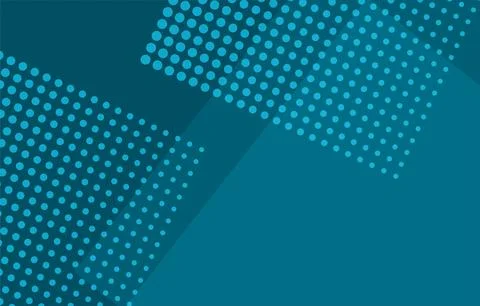 Abstract Blue Gradient Polygon Background with Halftone Dots Vector Illustrazione stock