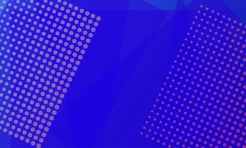 Abstract Blue Gradient Polygon Background with Halftone Dots Vector Illustrazione stock