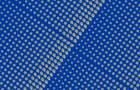 Abstract Blue Gradient Polygon Background with Halftone Dots Vector Stock Illustration