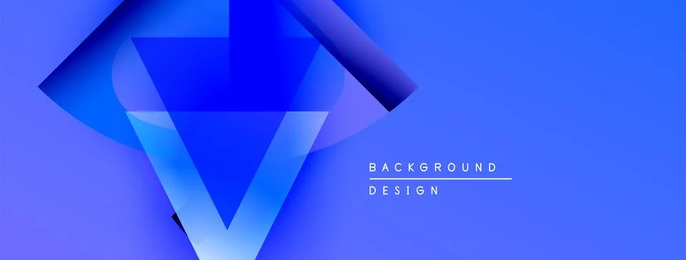 Abstract blue gradient shapes form dynamic composition. Text reads background Stock Illustration