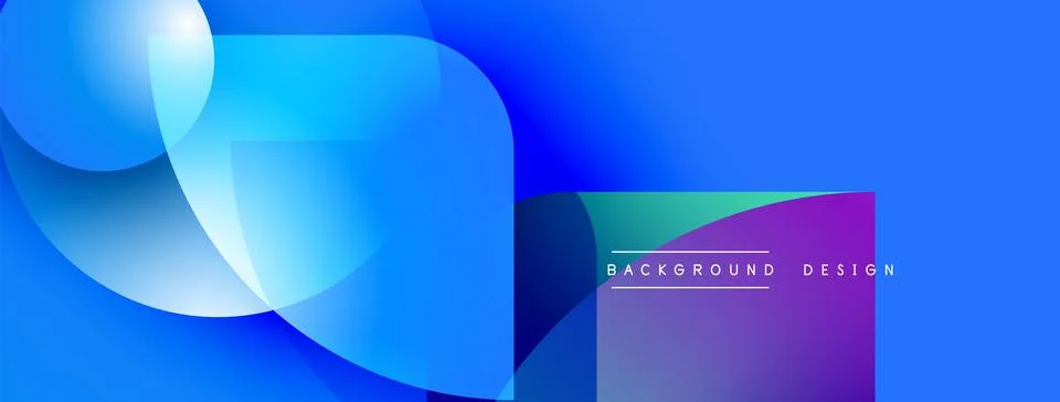 Abstract blue gradient shapes overlap. Vibrant colors blend, creating dynamic 스톡 일러스트