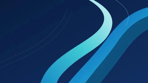 Abstract blue gradient wave design on dark background Stock Illustration