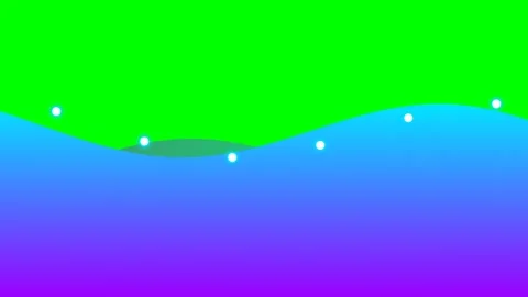 Abstract blue gradient wave pattern with glowing white dots on green screen Stock Footage 340267260