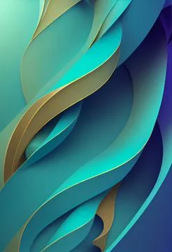 Abstract blue gradient waves pattern Stock Illustration