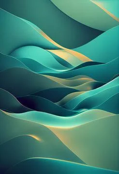 Abstract blue gradient waves pattern Stock Illustration