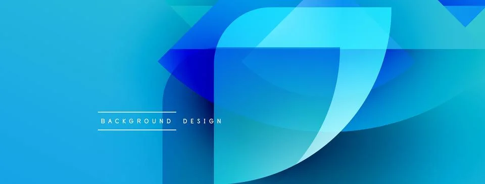 Abstract blue gradients create dynamic flowing shapes. Modern design elements Illustrazione stock