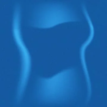 Abstract Blue Grainy Gradient Background with Soft Wavy Textures and Retro .. Stock Illustration