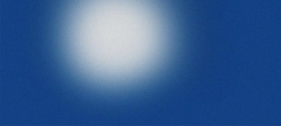 Abstract Blue Grainy Gradient Background with Soft White Light Flare and Re.. Stock Illustration