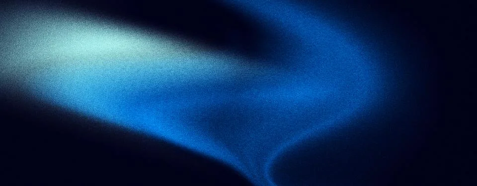 Abstract Blue Grainy Gradient Background with Cyan Light Noise Texture Ilustración de archivo