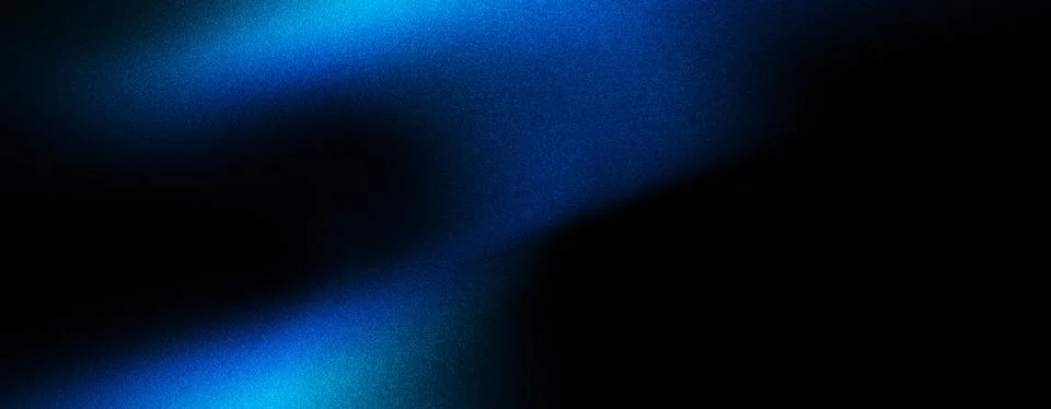 Abstract Blue Grainy Gradient Waves on Black Background 스톡 일러스트