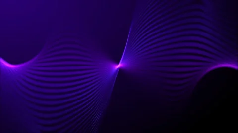 Abstract blue graphic wave in defocus. Twisted linear wave pattern, blurred.. Stock Footage 321907165