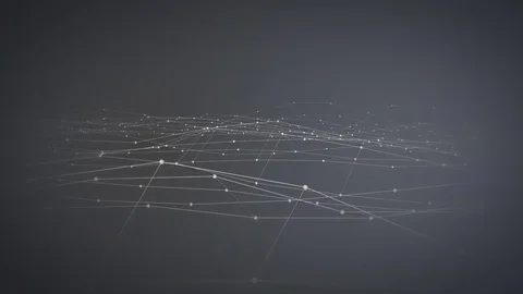 Abstract  Blue-Gray Waving Grid Background Stock Footage 84176407