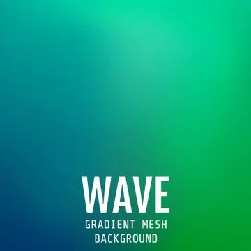 Abstract blue-green bright gradient mesh oriental wave background. Modern mul Stock-Illustration