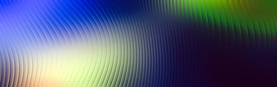 Abstract blue green curved line texture background with luminous ribbed gra.. 스톡 일러스트