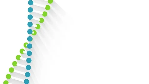 Abstract blue green DNA string motion background with long shadow Stock Footage 107897362