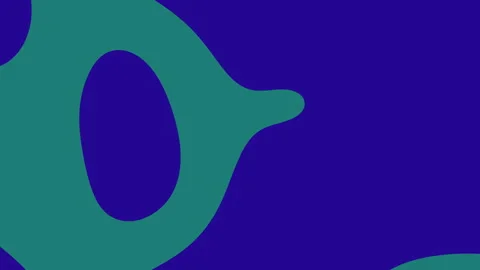 Abstract blue green fluid shapes on background Stock Footage 336054716