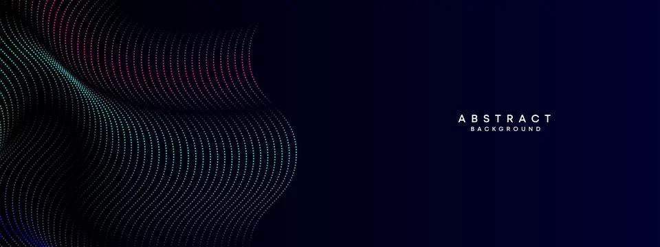 Abstract Blue, Green Gradient Flowing Dot Waving Particle Technology Background Stock Illustration