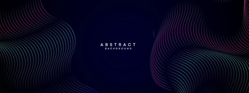 Abstract Blue, Green Gradient Flowing Dot Waving Particle Technology Background Stock Illustration