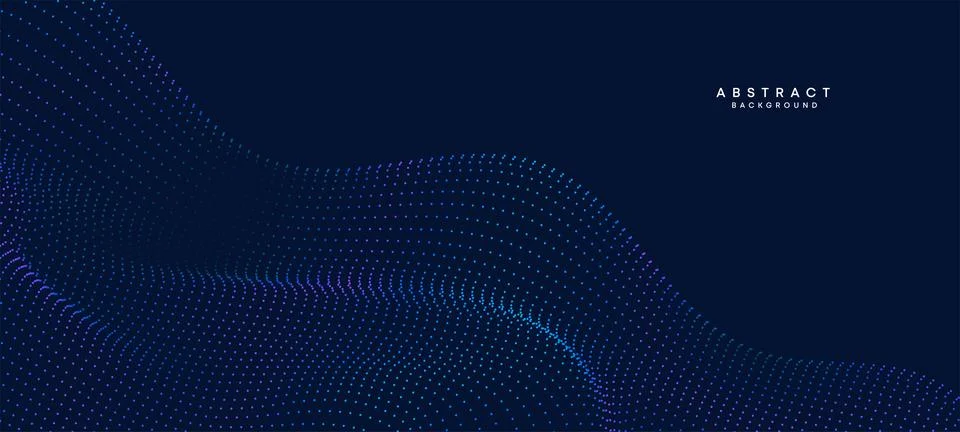 Abstract Blue, Green Gradient Flowing Dot Waving Particle Technology Background Stock Illustration