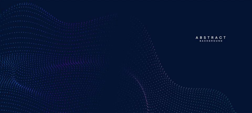 Abstract Blue, Green Gradient Flowing Dot Waving Particle Technology Background Stock Illustration