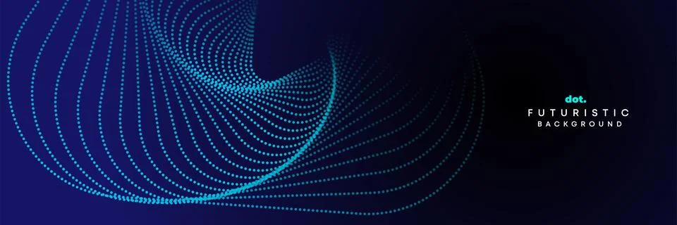 Abstract Blue, Green Gradient Flowing Dot geometric digital web background Stock Illustration