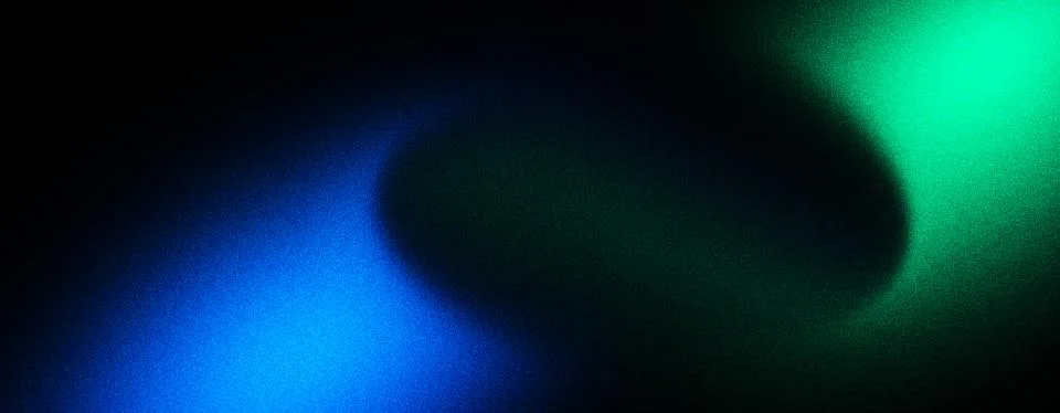 Abstract Blue Green Gradient with Soft Dark Blobs and Grain Texture Stock Illustration