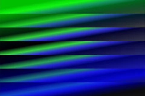 Abstract Blue Green Gradient Wave Stripe Background with Smooth Flow Illustrazione stock