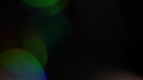 Abstract blue-green light on the left on black Stockbeeldmateriaal 309481152