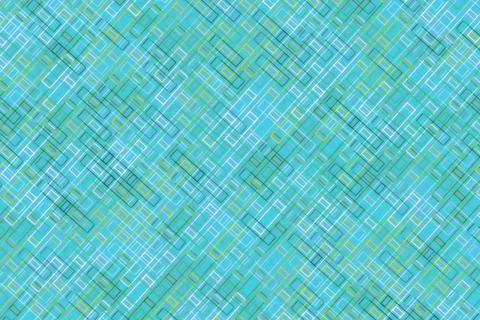 Abstract blue green mosaic pattern background Stock Illustration