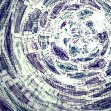 Abstract blue green tunnel pattern background Stock Illustration