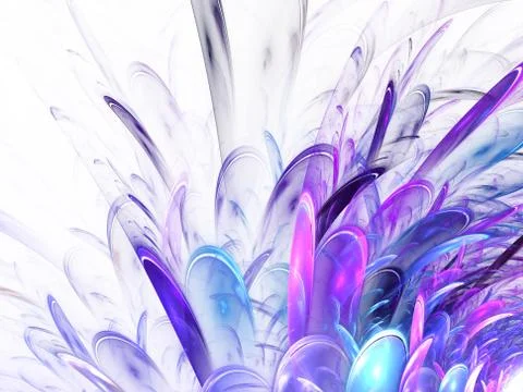 Abstract blue, grey and violet swirly shapes on white background. 스톡 일러스트