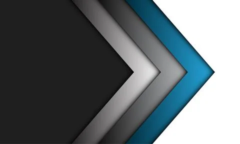 Abstract blue grey arrow direction on grey with blank space design modern lux Stock Illustration