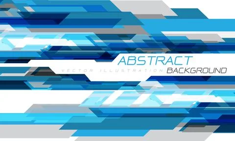 Abstract blue grey geometric creative design on white design modern futuristi Stock Illustration