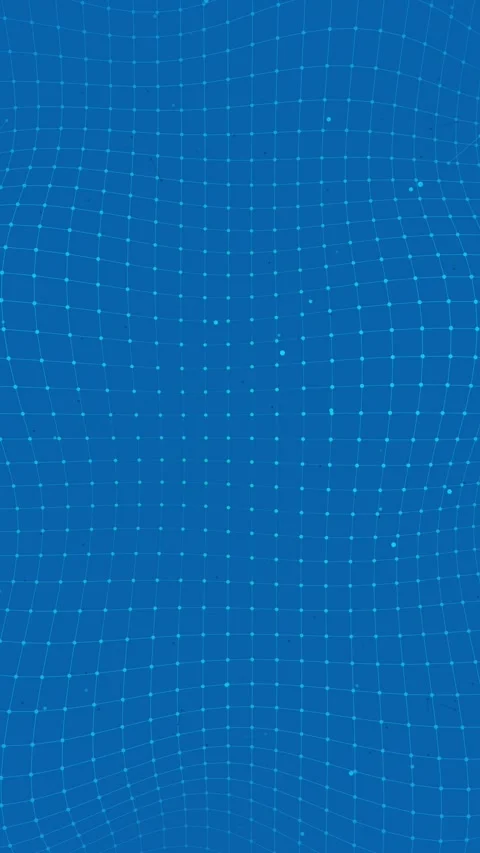 Abstract blue grid with dots in a wavy pattern, technology concept Stock Footage 343859651