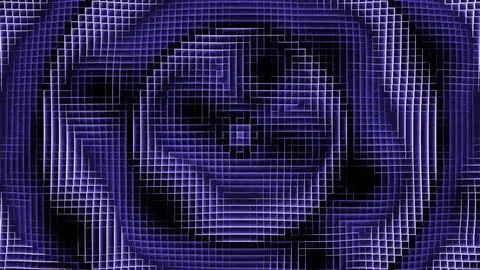Abstract blue grid forming moving optical illusions Illustrazione stock