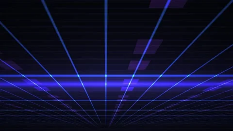 Abstract Blue Grid Lines Perspective Background Animation. Stock Footage 333932450