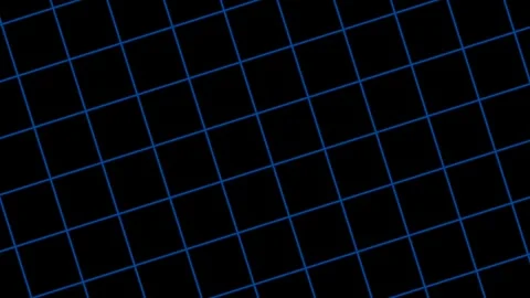 Abstract Blue Grid Pattern on Black Background with Digital Glitch Effect. Stock Footage 339308551