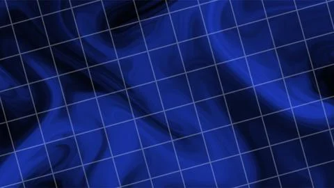Abstract Blue Grid Pattern with Dynamic Flow. 库存插图