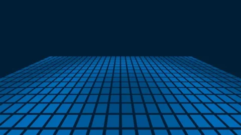 Abstract blue grid pattern receding into a deep dark solid background space 库存影片 335117413