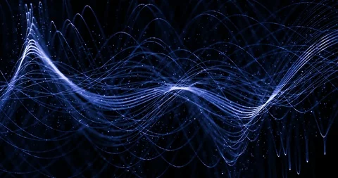 Abstract blue growing bright bunch of optical fibers movement background Stock Footage 87919957
