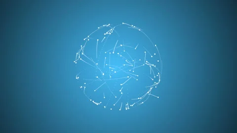 Abstract blue growing bright bunch of optical fibers background, fast light Stock Footage 132811292