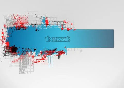 Abstract blue grunge banner design element Stock Illustration