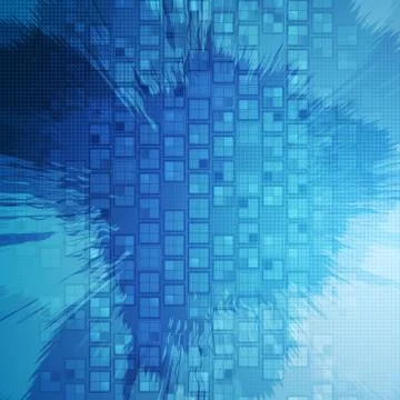 Abstract blue grunge tech squares background イラスト素材