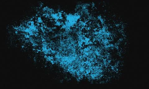 Abstract blue grunge texture on black background image 스톡 일러스트
