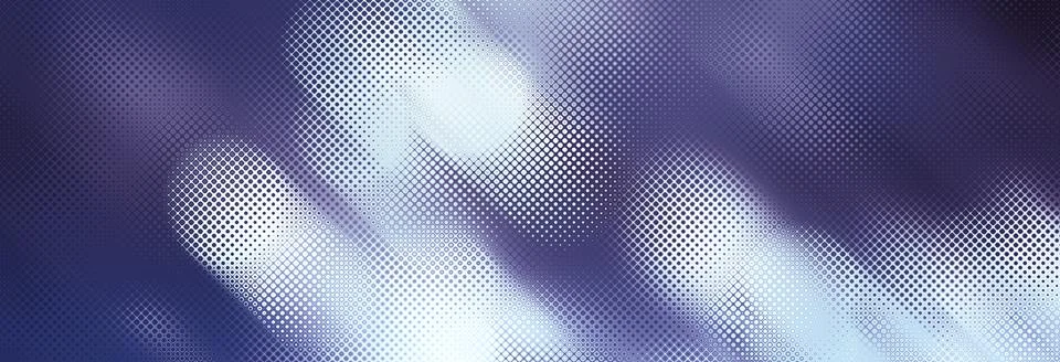 Abstract blue halftone background with soft glowing circles, dotted mesh te.. Stock Illustration