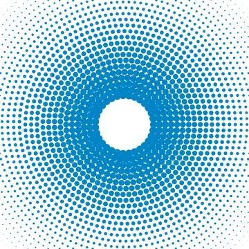 Abstract blue halftone dot circle pattern graphic design vector background .. Stock Illustration
